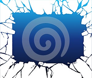 Image of broken glass forming a frame