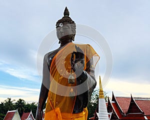 Image of Buddha in Buddhism temple