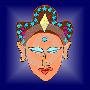 That is the image of buddha face which is looking so attractive