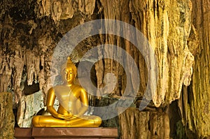 Image of buddha statue in the cave