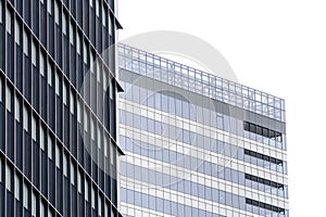 Image with building windows. Isolated horizontal view of modern