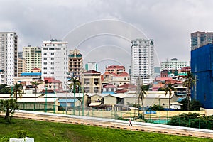 Image of builiding. Cityscape of Phnom Penh, Cambodia.