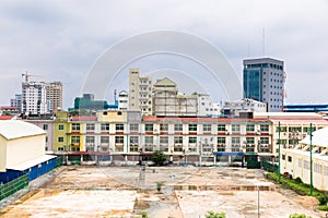 Image of builiding. Cityscape of Phnom Penh, Cambodia. photo