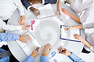 Image of business people hands