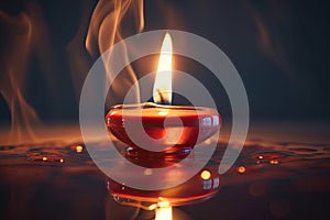 image of a candle flame, which represents inner peace and stillness, to create a calming and meditation Generative AI