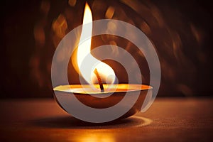 image of a candle flame, which represents inner peace and stillness, to create a calming and meditation Generative AI