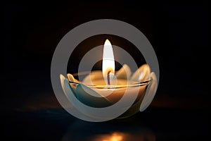 image of a candle flame, which represents inner peace and stillness, to create a calming and meditation Generative AI