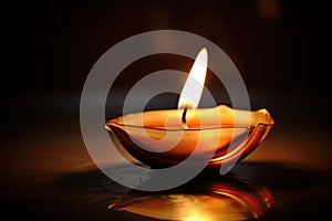 image of a candle flame, which represents inner peace and stillness, to create a calming and meditation Generative AI