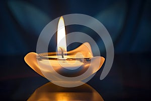 image of a candle flame, which represents inner peace and stillness, to create a calming and meditation Generative AI