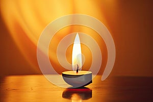 image of a candle flame, which represents inner peace and stillness, to create a calming and meditation Generative AI