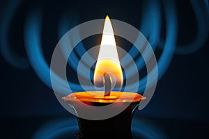 image of a candle flame, which represents inner peace and stillness, to create a calming and meditation Generative AI
