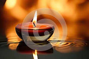 image of a candle flame, which represents inner peace and stillness, to create a calming and meditation Generative AI