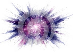 Cosmic explosion in deep space