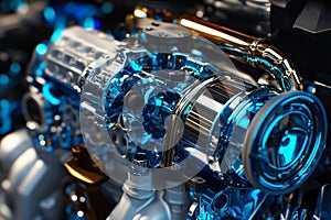 Detailed High-Performance Engine Close-Up