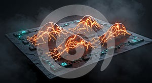 Futuristic processor harnessing molten power