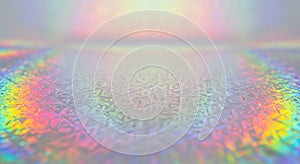 Vibrant holographic surface with rainbow light