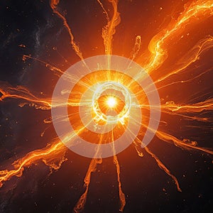 Cosmic explosion in deep space