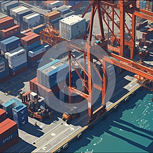 Container Yard in Action photo