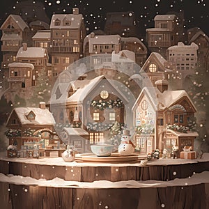 Whimsical Winter Village photo