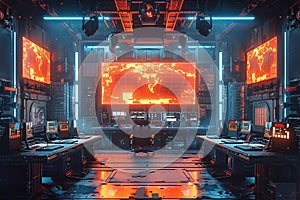 futuristic high tech computer components