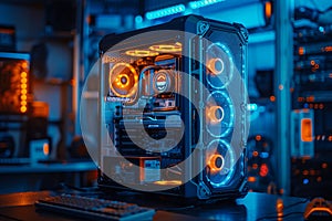 futuristic high tech computer components