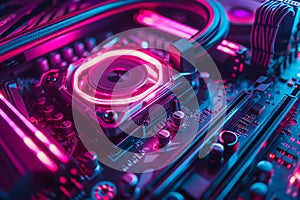 futuristic high tech computer components