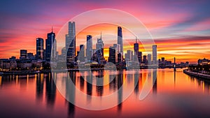 Image captures the harmony between the modern architectural marvels