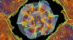 Colorful science abstract magnification burst