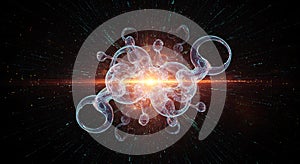 Abstract quantum bubble structure in dark space