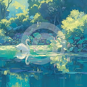 Serene Pond Scene photo