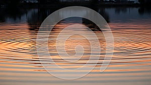 Sunset Ripples on Water Surface