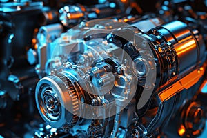 High-Performance Engine Close-Up