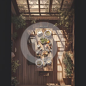 Rustic Dining Scene photo