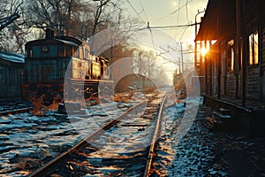 an image capturing the essence of Soviet urban life in the 1980s, focusing on buildings, streets, and courtyards