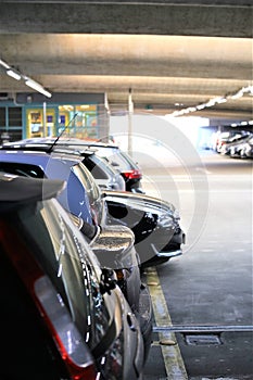 An Image of a car, garage