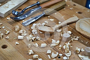 Carpentry tools. chisel,