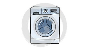 washing machine cartoon illustration isolated