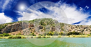 Image of cemetery in the mountains.