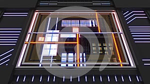 Image of the central processing unit,working processing technology,computer technology in the workplace,Conceptual CPU on circuit