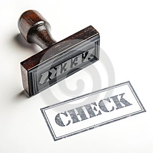 Check stamp isolated