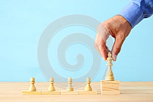 Image of chess. Business, competition, strategy, leadership and success concept.