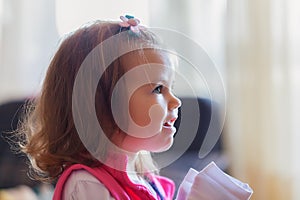 Image of a child from profile
