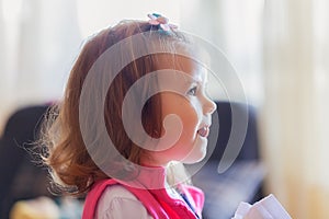 Image of a child from profile