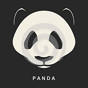 Image of Chinese Panda Bear on black.