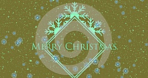Image of christmas greetings text and decorations on green background
