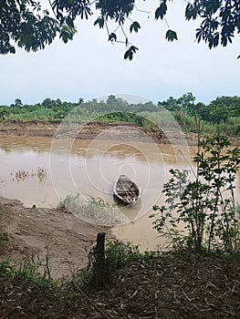 River and green plants photo