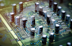 Image of the circuit board closeup