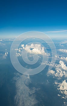 image of clear blue sky and white clouds on day time