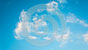 image of clear blue sky and white clouds on day time for background .