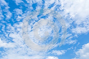 image of clear sky with white clouds on day time